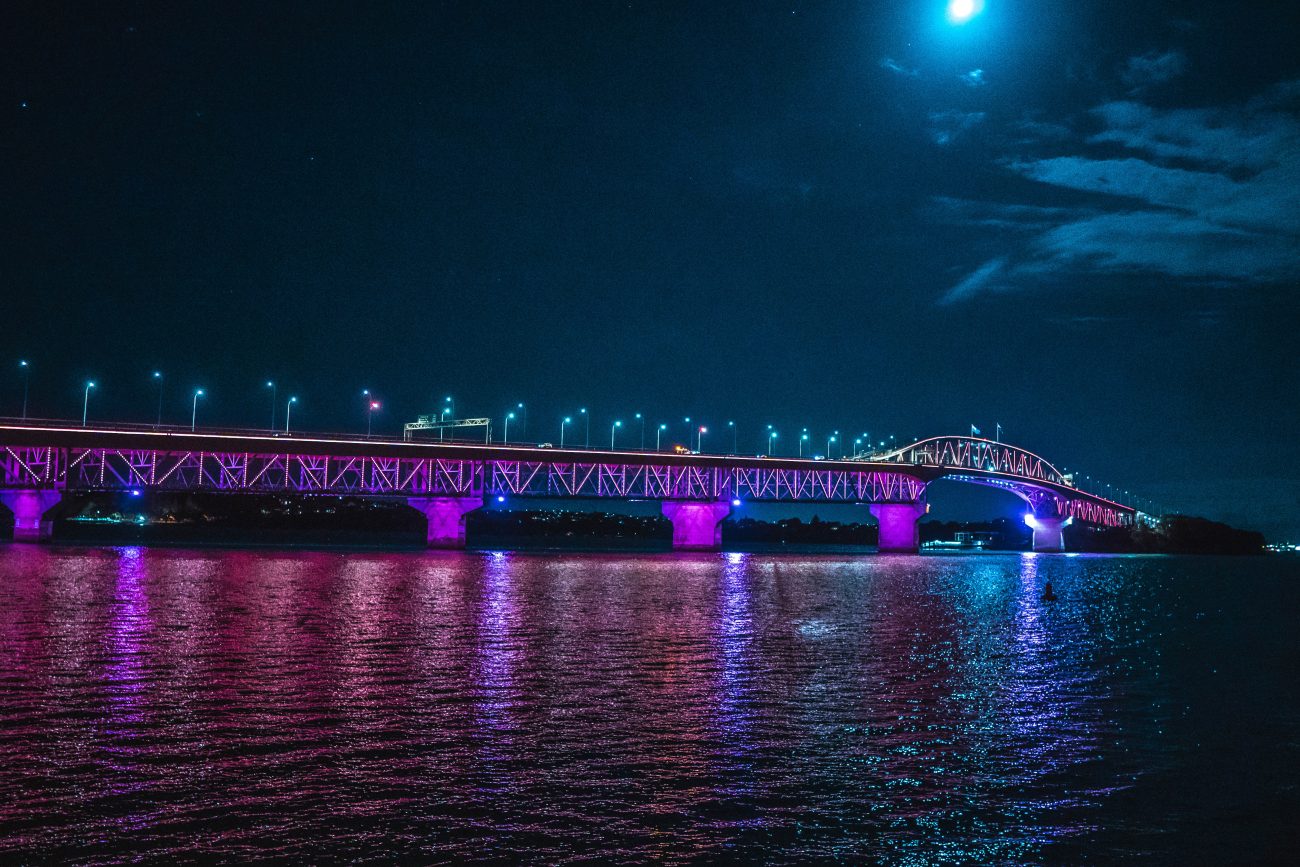 Auckland Harbour Bridge Vector Lights