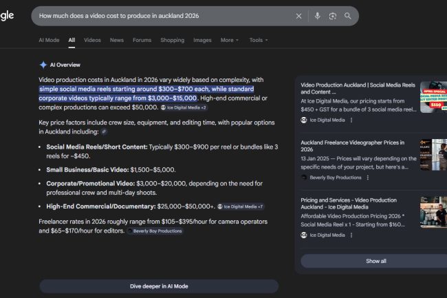 AI Overview for Ice Digital Media Search Term 